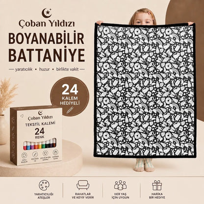 Çoban Yıldızı Renkli Rüyalar | İnteraktif Boyama Battaniyesi Seti